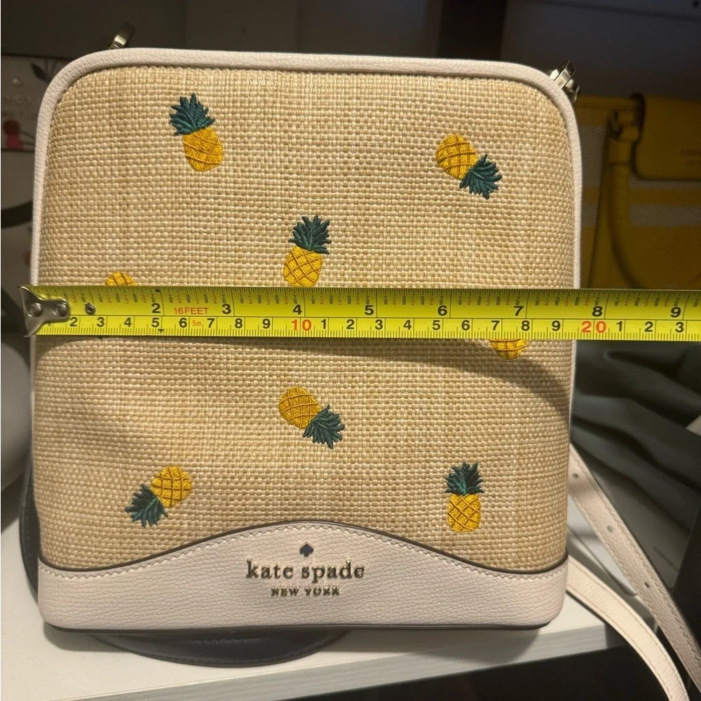 Kate Spade Beige and Yellow Pineapple Bag and Wallet